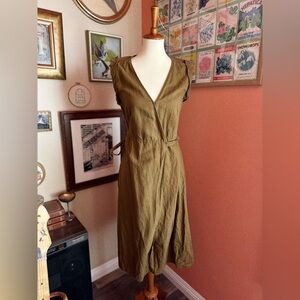 Banana Republic LINEN-COTTON WRAP DRESS
